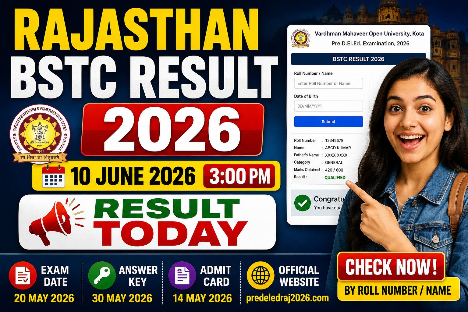 Rajasthan BSTC Result 2026